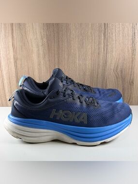 Hoka Bondi 8 Navy Blue Running Shoes 1123202 OSAA Men’s Size 10